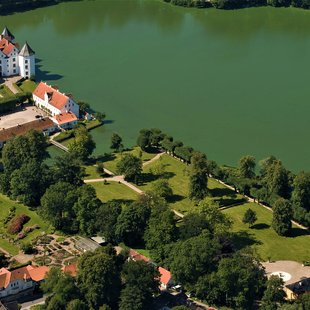 Schlosspark aus Vogelperspektive